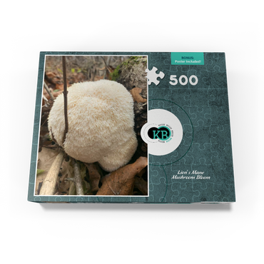 Lion's Mane Mushroom Bloom 500 Jigsaw Puzzle box view3