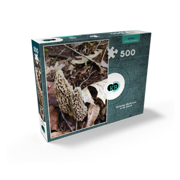 Mushrooms Sprouting in the Woods 500 Jigsaw Puzzle box view2