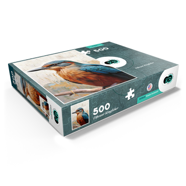 Colorful Kingfisher Bird 500 Jigsaw Puzzle box view1