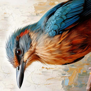 Colorful Kingfisher Bird 500 Jigsaw Puzzle 3D Modell