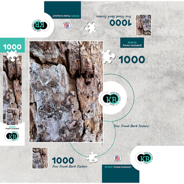 Tree Trunk Bark Texture 1000 Jigsaw Puzzle box 3D Modell