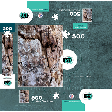 Tree Trunk Bark Texture 500 Jigsaw Puzzle box 3D Modell