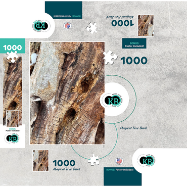 Magical Tree Bark 1000 Jigsaw Puzzle box 3D Modell