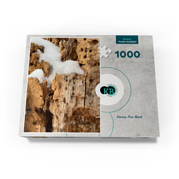 Snowy Tree Bark 1000 Jigsaw Puzzle box view3