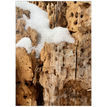 puzzleplate Snowy Tree Bark 1000 Jigsaw Puzzle