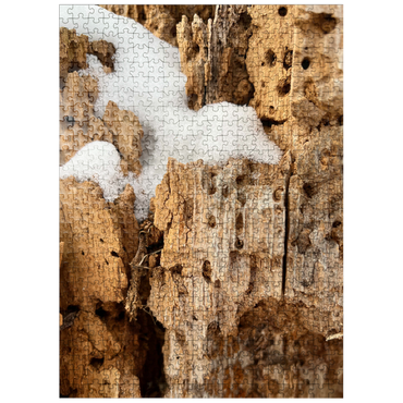 puzzleplate Snowy Tree Bark 500 Jigsaw Puzzle