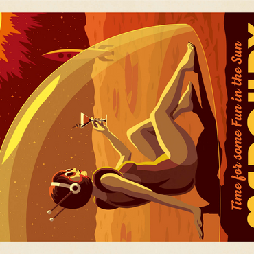 Mercury: Fun In The Sun, Vintage Poster 1000 Jigsaw Puzzle 3D Modell