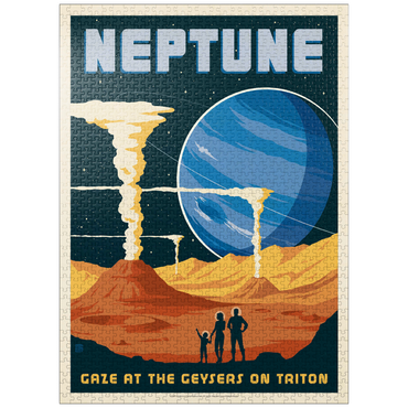 puzzleplate Neptune: The Geysers Of Triton, Vintage Poster 1000 Jigsaw Puzzle