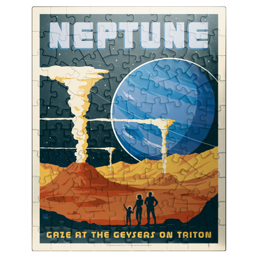 puzzleplate Neptune: The Geysers Of Triton, Vintage Poster 100 Jigsaw Puzzle