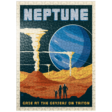 puzzleplate Neptune: The Geysers Of Triton, Vintage Poster 500 Jigsaw Puzzle