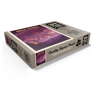 Mesa Verde National Park: Evening Glow, Vintage Poster 100 Jigsaw Puzzle box view1