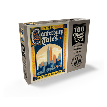 The Canterbury Tales: Geoffrey Chaucer, Vintage Poster 100 Jigsaw Puzzle box view2