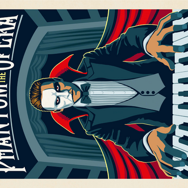 The Phantom Of The Opera: Gaston Laroux, Vintage Poster 1000 Jigsaw Puzzle 3D Modell