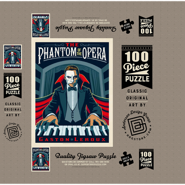 The Phantom Of The Opera: Gaston Laroux, Vintage Poster 100 Jigsaw Puzzle box 3D Modell