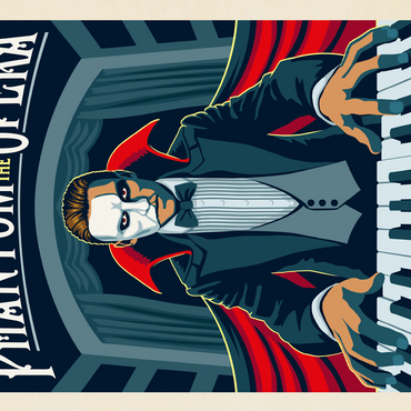 The Phantom Of The Opera: Gaston Laroux, Vintage Poster 500 Jigsaw Puzzle 3D Modell