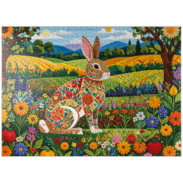 puzzleplate Patchwork Bunny 1000 Jigsaw Puzzle
