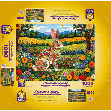 Patchwork Bunny 1000 Jigsaw Puzzle box 3D Modell