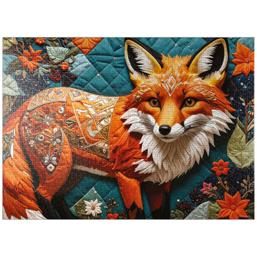 puzzleplate Patchwork Fox 1000 Jigsaw Puzzle