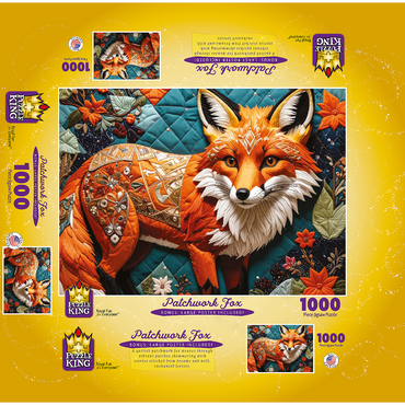 Patchwork Fox 1000 Jigsaw Puzzle box 3D Modell