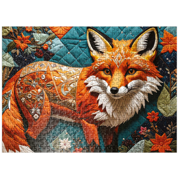 puzzleplate Patchwork Fox 500 Jigsaw Puzzle
