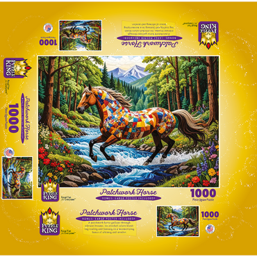 Patchwork Horse 1000 Jigsaw Puzzle box 3D Modell