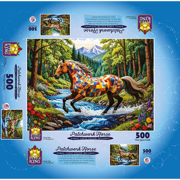 Patchwork Horse 500 Jigsaw Puzzle box 3D Modell