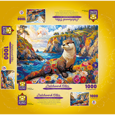 Patchwork Otter 1000 Jigsaw Puzzle box 3D Modell