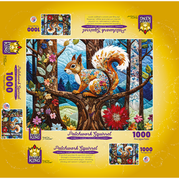 Patchwork Squirrel 1000 Jigsaw Puzzle box 3D Modell