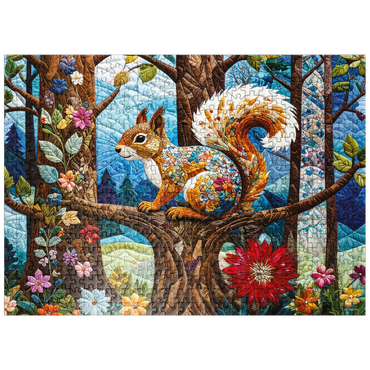 puzzleplate Patchwork Squirrel 500 Jigsaw Puzzle