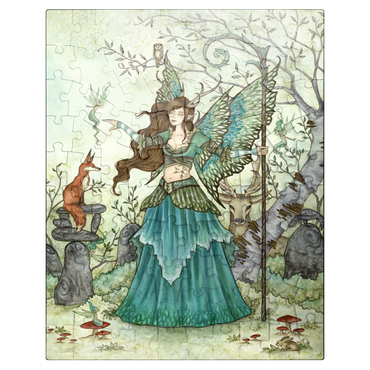 puzzleplate Woodland Gathering Fairy - Amy Brown 100 Jigsaw Puzzle