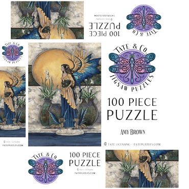 Tranquility Pool Fairy - Amy Brown 100 Jigsaw Puzzle box 3D Modell