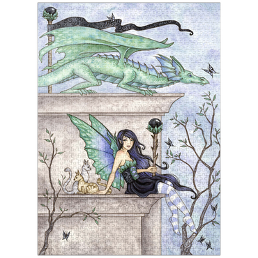 puzzleplate Wind Watchers Dragon - Amy brown 1000 Jigsaw Puzzle