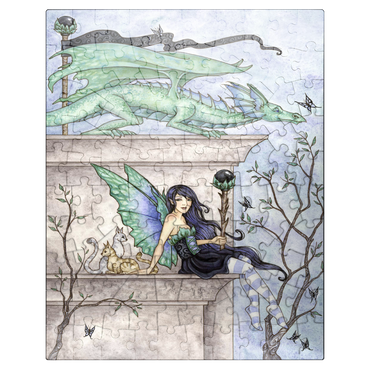 puzzleplate Wind Watchers Dragon - Amy brown 100 Jigsaw Puzzle