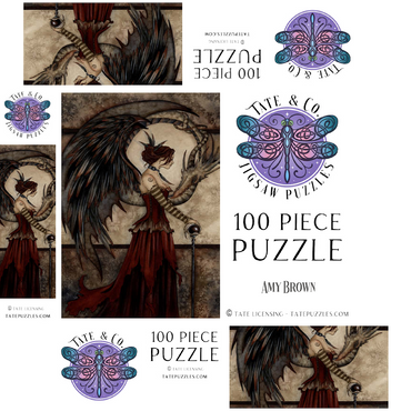 Court Of The Dragon Fairy - Amy Brown 100 Jigsaw Puzzle box 3D Modell