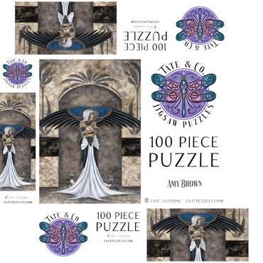 Keeper Of Cats Fairy - Amy Brown 100 Jigsaw Puzzle box 3D Modell