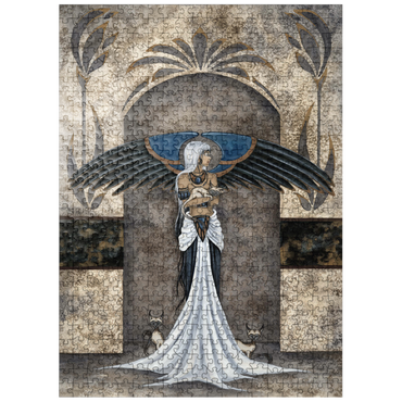 puzzleplate Keeper Of Cats Fairy - Amy Brown 500 Jigsaw Puzzle