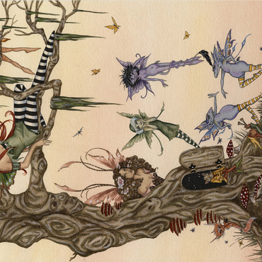 The Dormouses House Warming Party Fairies - Amy Brown 1000 Jigsaw Puzzle 3D Modell