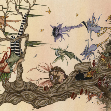 The Dormouses House Warming Party Fairies - Amy Brown 100 Jigsaw Puzzle 3D Modell