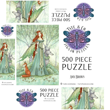 Woodland Guardians Fairy - Amy Brown 500 Jigsaw Puzzle box 3D Modell