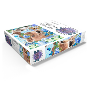 Blue Blossom Buddies Cow Donkey Cat - Sheena Pike 100 Jigsaw Puzzle box view1