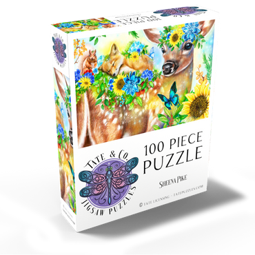 Forest Fawn and Friends Fox squirrel - Sheena Pike 100 Jigsaw Puzzle box view2