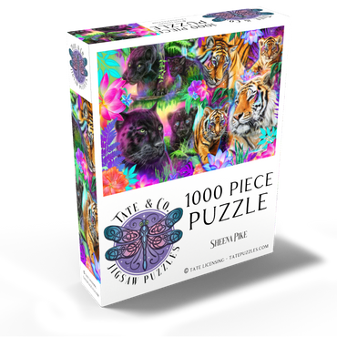 Magical Neon Big Cats - Sheena Pike 1000 Jigsaw Puzzle box view2