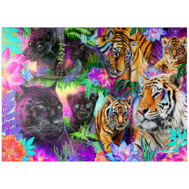 puzzleplate Magical Neon Big Cats - Sheena Pike 1000 Jigsaw Puzzle