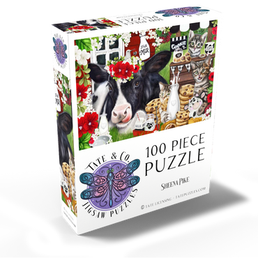 Cookies and Milk Cow and Kitties - Sheena Pike 100 Jigsaw Puzzle box view2