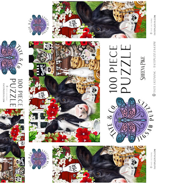 Cookies and Milk Cow and Kitties - Sheena Pike 100 Jigsaw Puzzle box 3D Modell