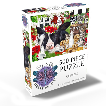 Cookies and Milk Cow and Kitties - Sheena Pike 500 Jigsaw Puzzle box view2