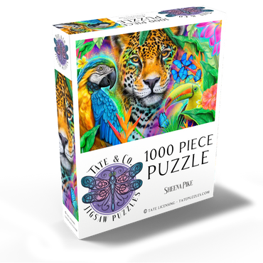 Faces of Nature Macaw Jaguar Toucan - Sheena Pike 1000 Jigsaw Puzzle box view2