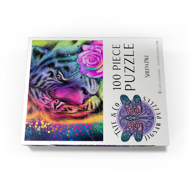Neon Rainbow Tiger - Sheena Pike 100 Jigsaw Puzzle box view3