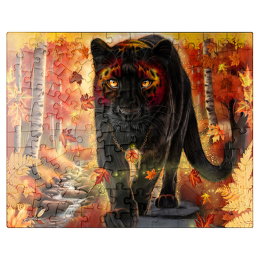 puzzleplate Autumn Guardian Panther - Sheena Pike 100 Jigsaw Puzzle