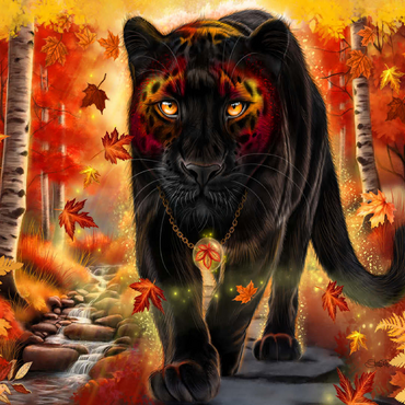 Autumn Guardian Panther - Sheena Pike 100 Jigsaw Puzzle 3D Modell